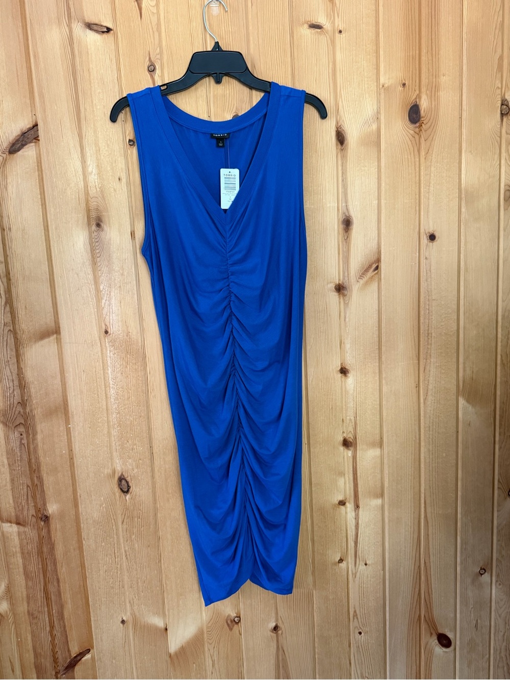 NWT Torrid Classic Ruched Sleeveless Dress - Royal Blue